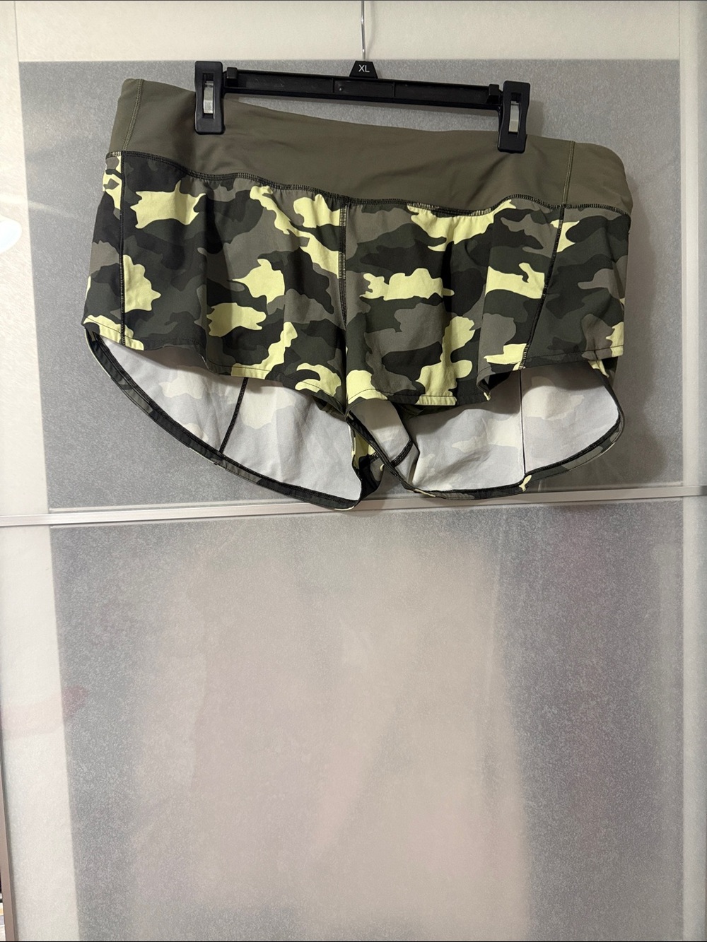 lululemon athletica Olive & Yellow Camo Athletic Shorts